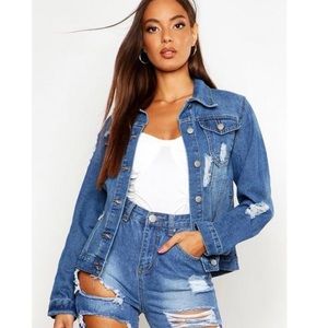 Distressed Denim Jacket